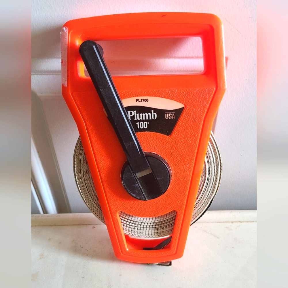 100 FT. Plumb Tape Measure MPN PL1706, ½ Inch Tape,